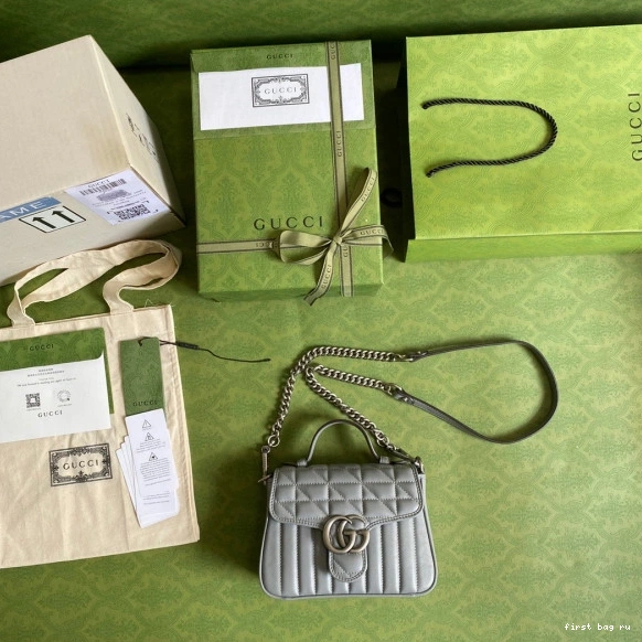 First bag ru Top Marmont GUCCI Bag Handle Mini GG 0730